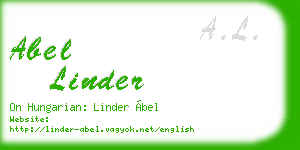 abel linder business card