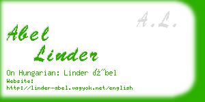 abel linder business card